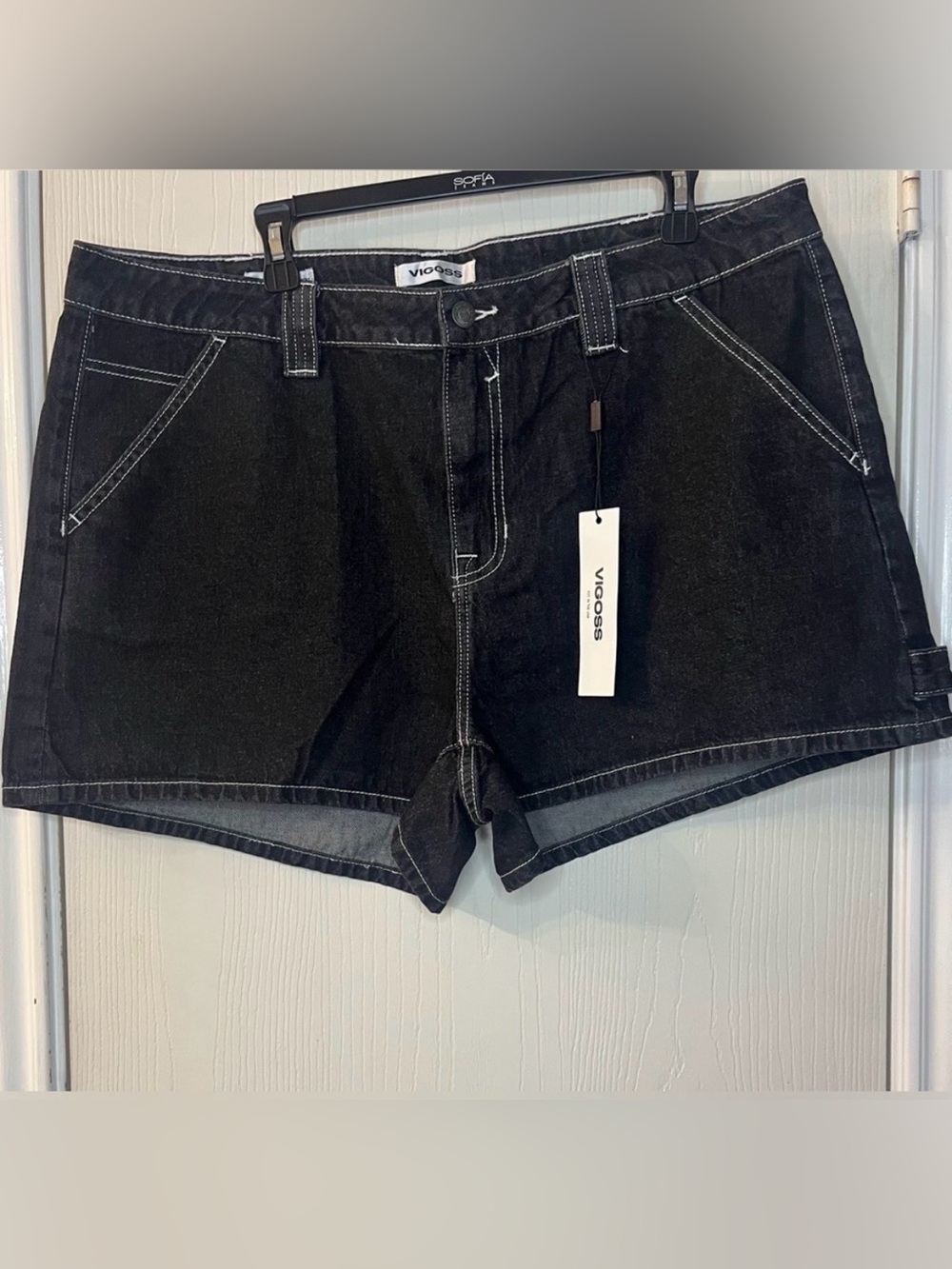 🛍️NWT Vigoss Women's 18W Black Denim Shorts